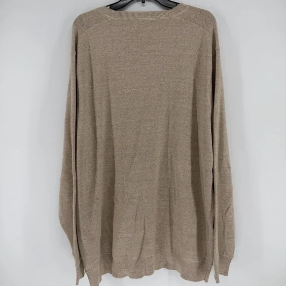 POLO Ralph Lauren Crewneck Cotton Sweater Beige Mens Size 3LT - Picture 6 of 10